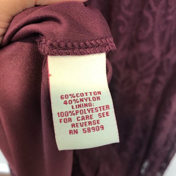 Reba Lace Midi Dress Sleeveless Embroidered Detail Burgundy - Picture 6 of 9